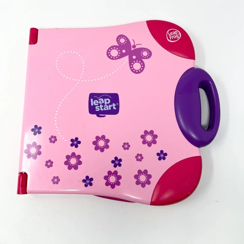 Leap Frog Leap Start Pink Interactive Learning System Pad Tested Educational Toy